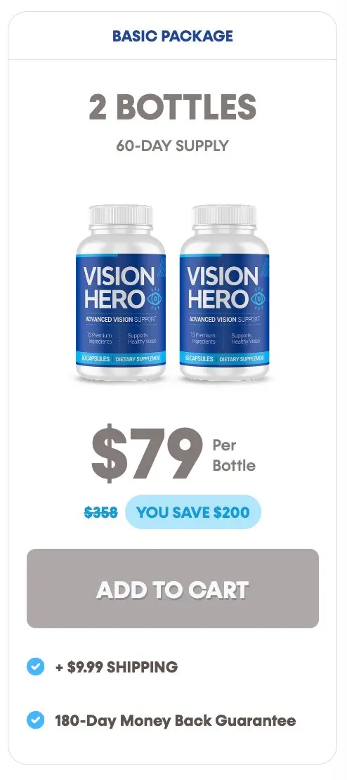 Vision Hero 2 bottle package for 60-daysupply